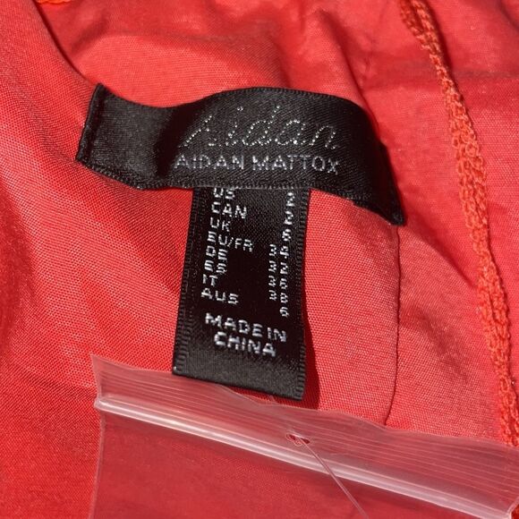 Aidan Mattox Criss Cross Keyhole Halter Sleeveless Satin Midi Dress Size 2 NWT - Picture 11 of 12